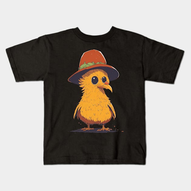 Chicken wit hat Kids T-Shirt by Linkme